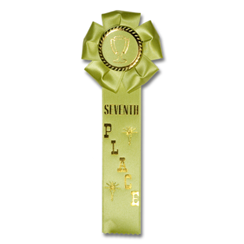 Stock 7th Place Rosette – ST-AC-7-7TH - All Color Badge & Awards