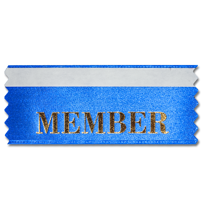 STOCK MEMBER HORIZONTAL TITLE RIBBON – SH-154-MEMBER - All Color Badge ...